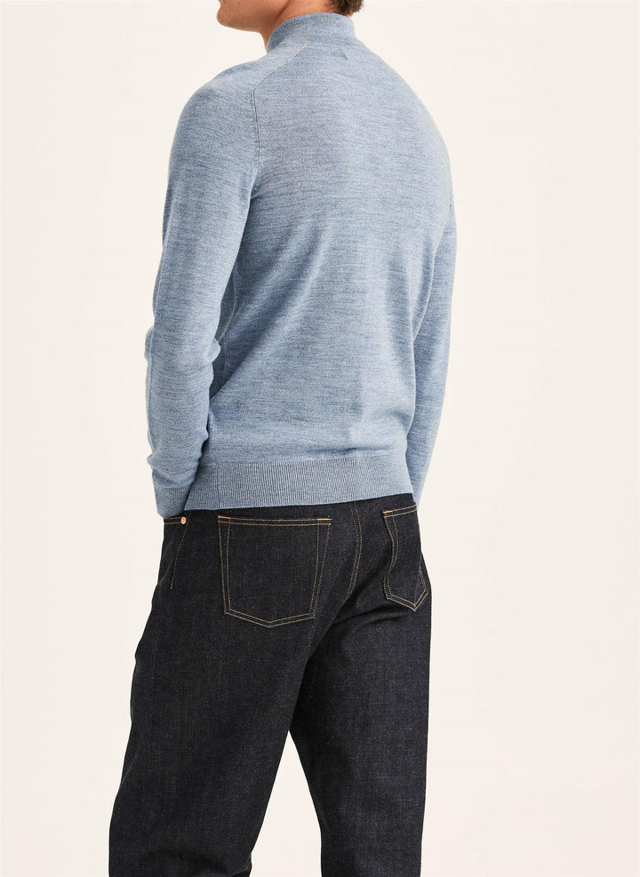 Merino John Zip  Blue