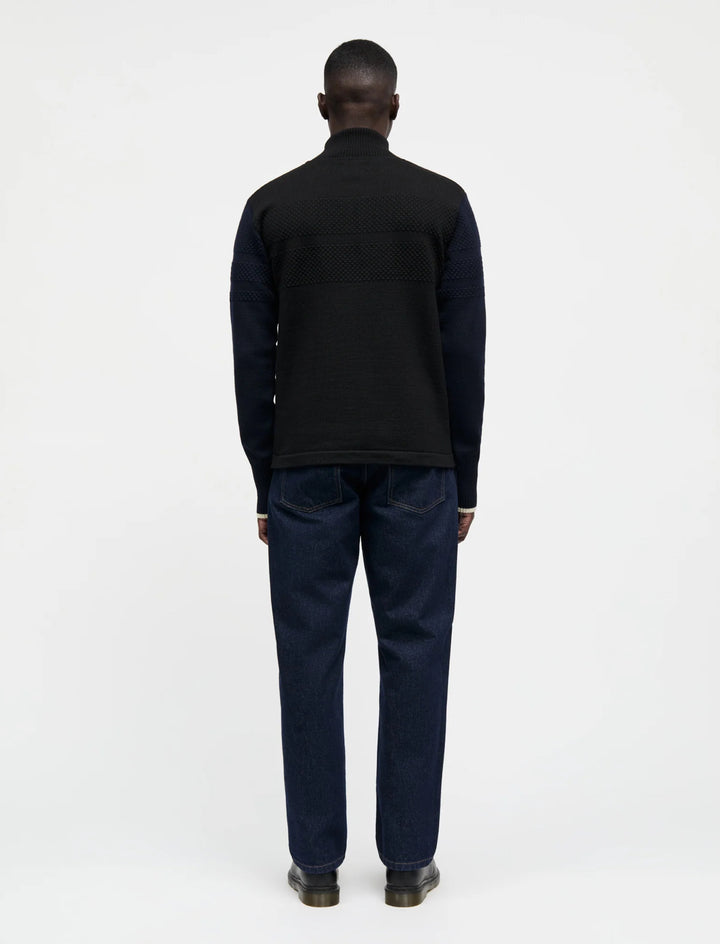Urban Chase Half Zip Knit  Black