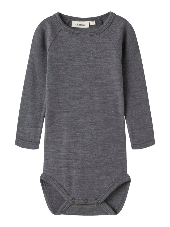 Nester Wool Ls Slim Body  Mørkegrå