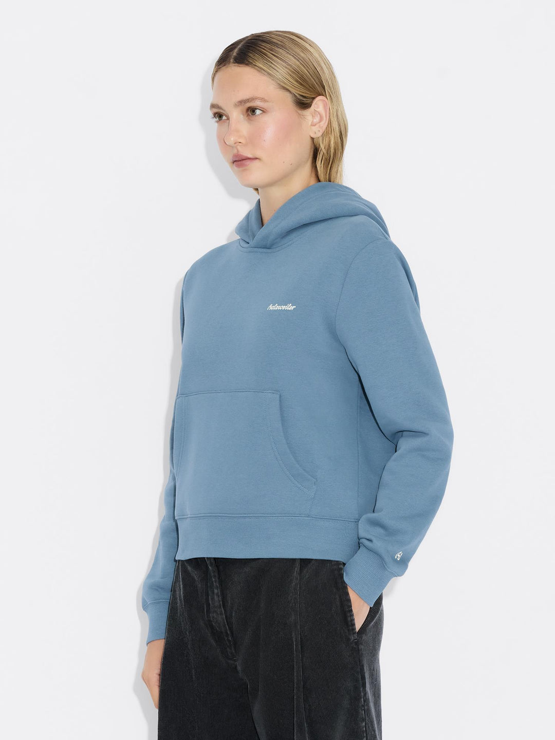 W Regular Hoodie  Blue