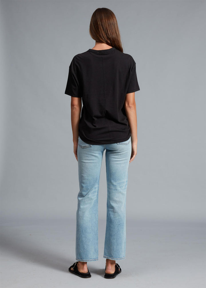 MINI SLUB BOYFRIEND TEE  Black