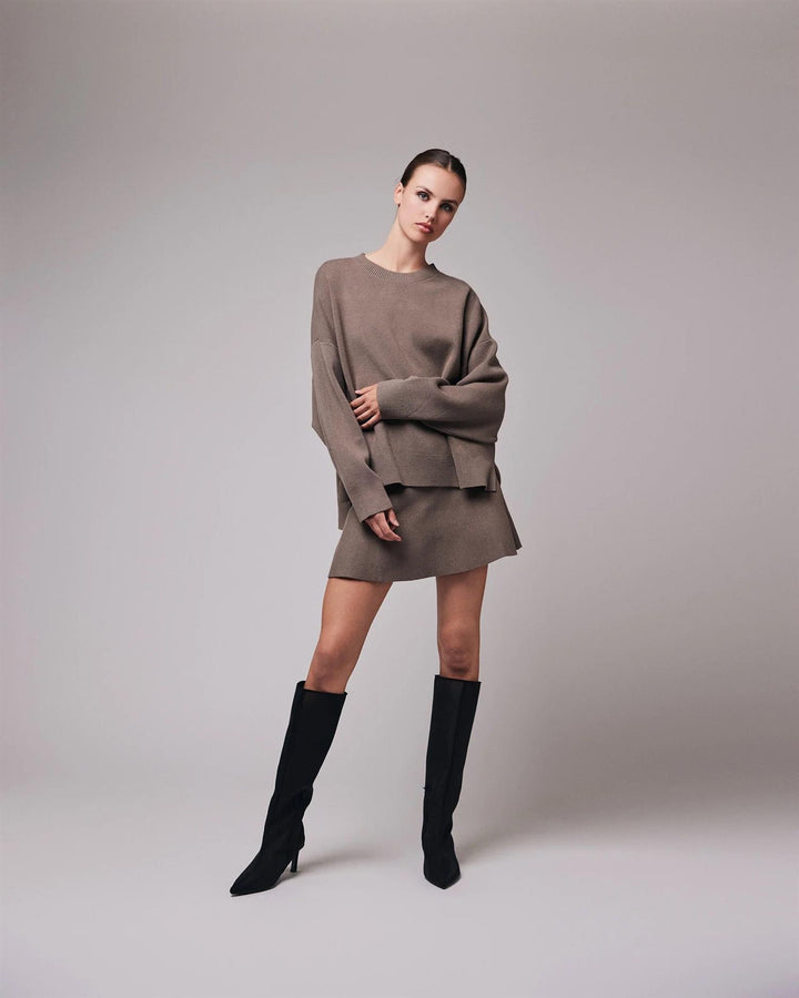 SERGE ROUNDNECK SWEATER  Taupe