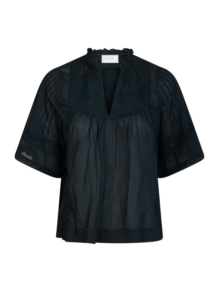 SIAMA S VOILE BLOUSE  Navy