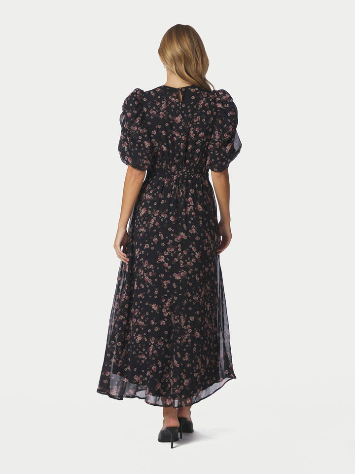Kikka Mini Flower Dress  Black