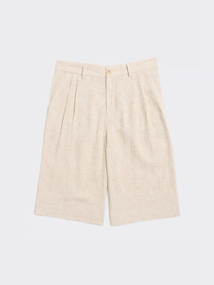 Lino Linen Mix Shorts  Sand