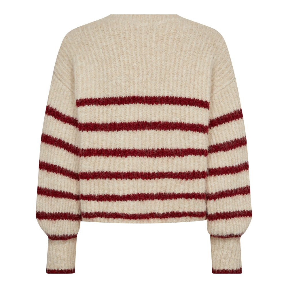 CoralieCC CROP STRIPE O-KNIT  Boneheart