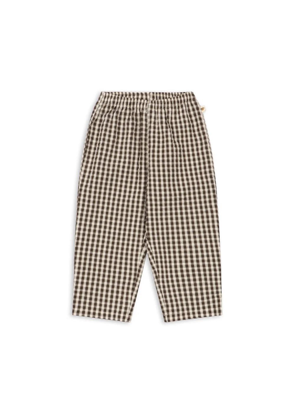 KIM PANTS GOTS  Choco Check