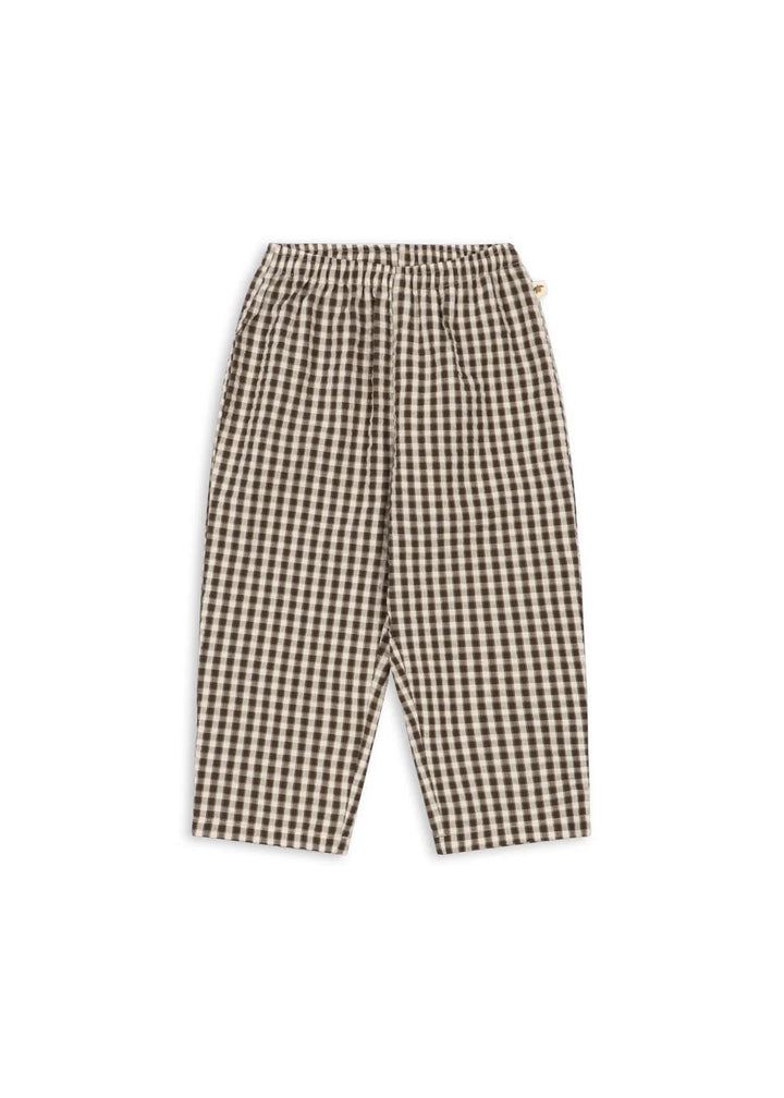 KIM PANTS GOTS  Choco Check