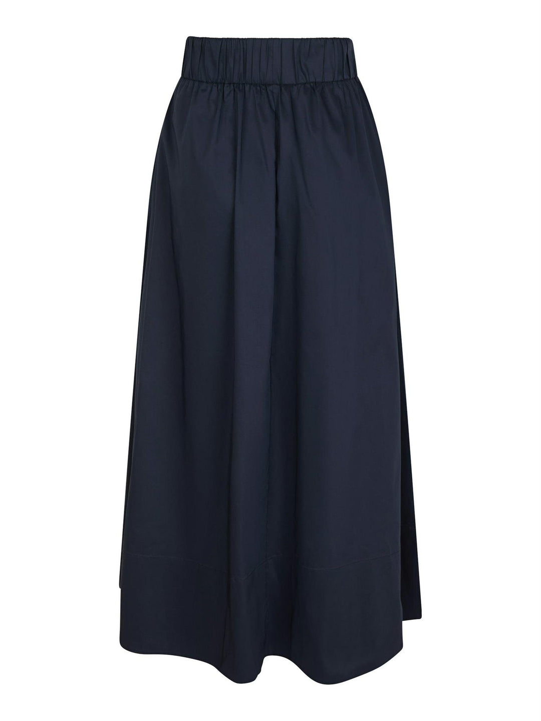 Yara Long Poplin Skirt  Navy