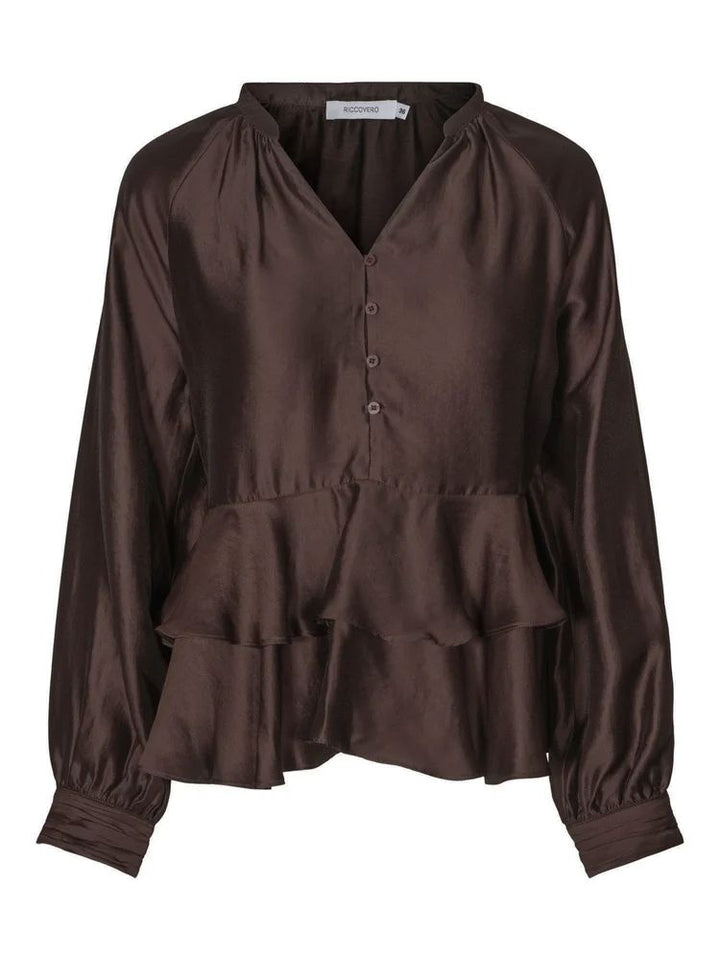 Uma Blouse  Warm Chocolate