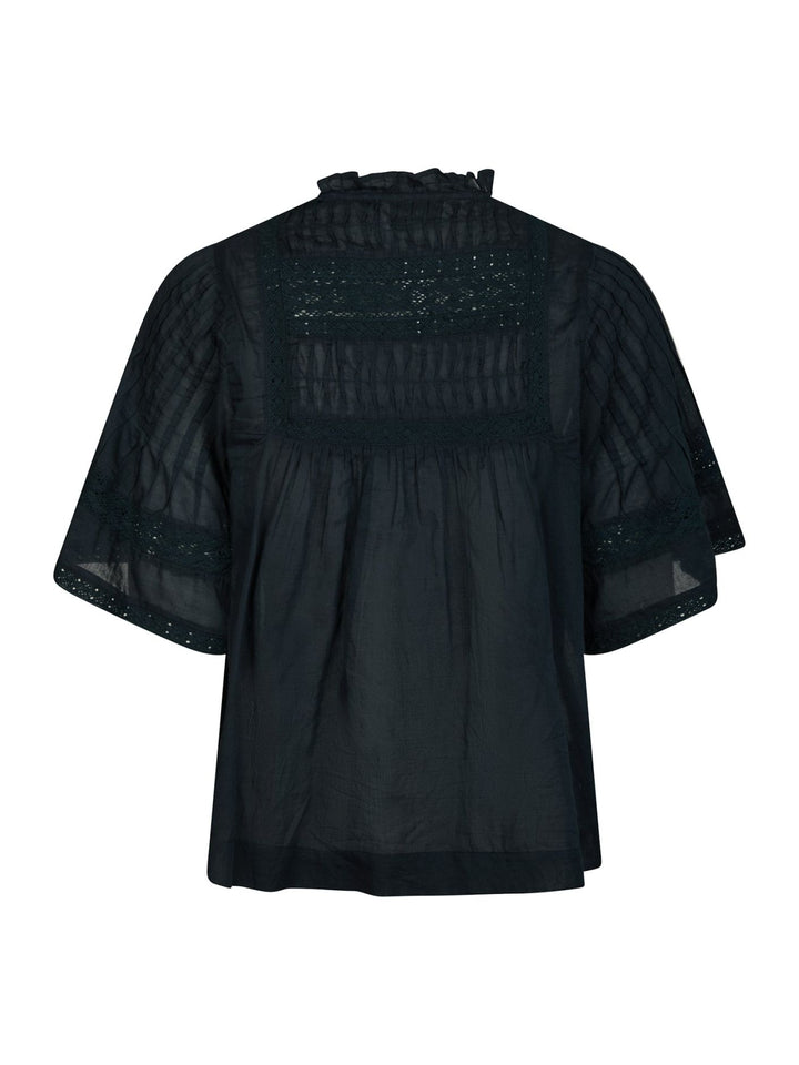 SIAMA S VOILE BLOUSE  Navy