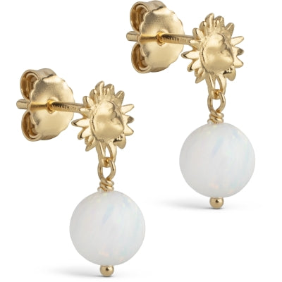 Earring, Daystar Globe  Opal