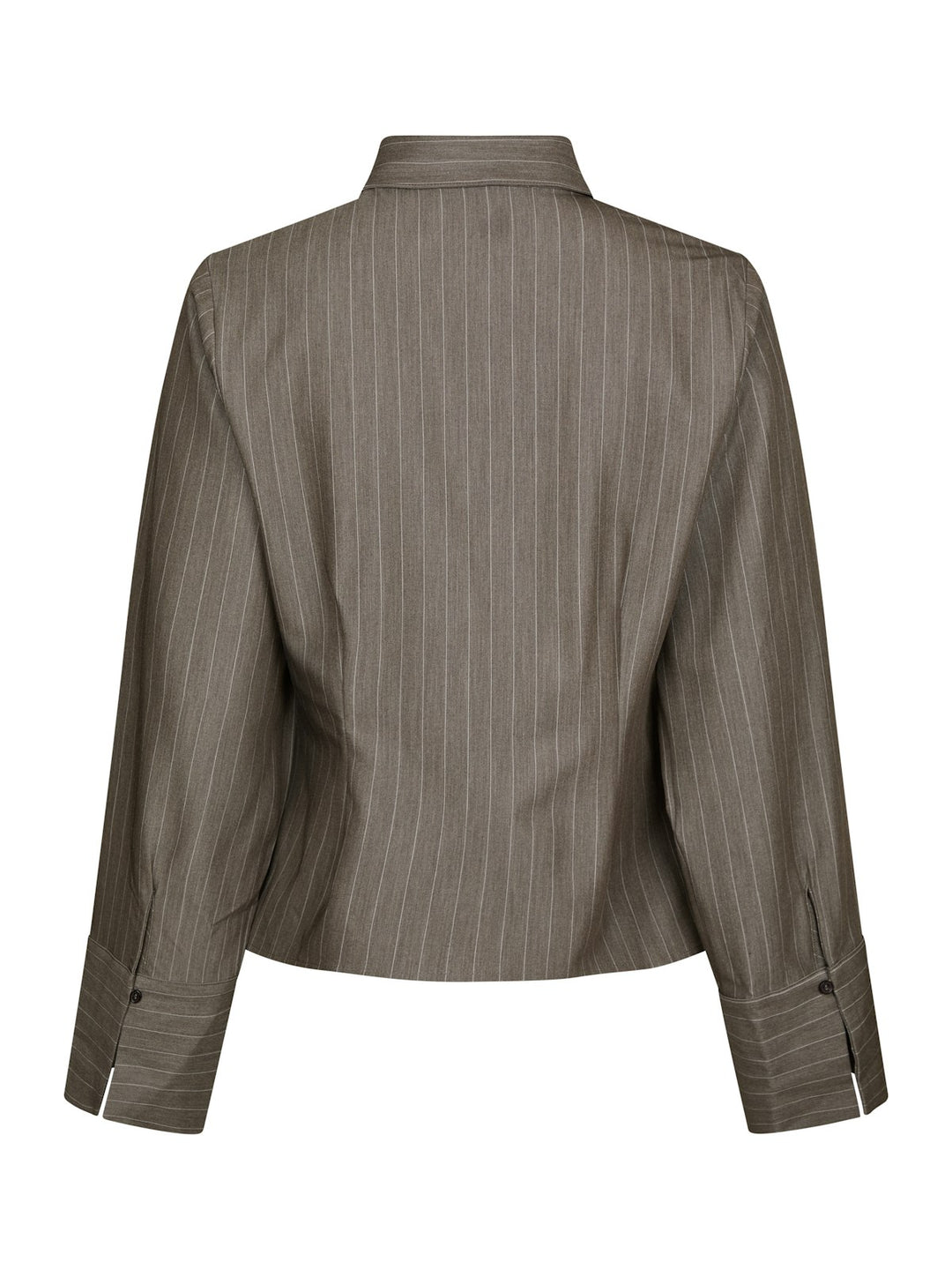 Rosa Pinstripe Melange Shirt  Dusty Brown