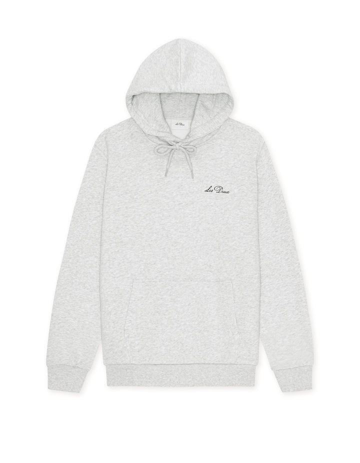 Signature Print Hoodie Snow Melange