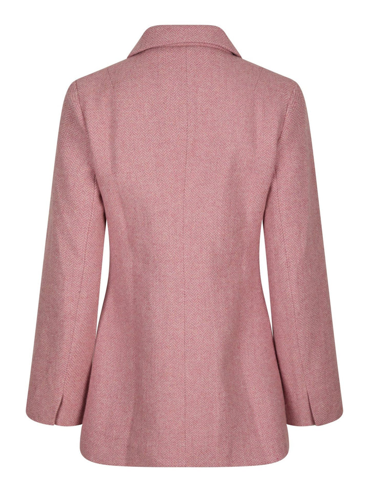 Bowie Herringbone Blazer  Light Pink