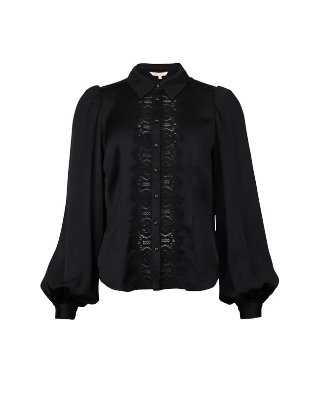 Satin Shirt  Black