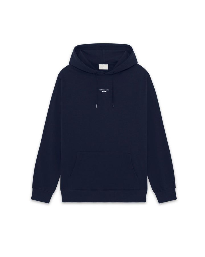 Classic Slogan Hoodie  Navy