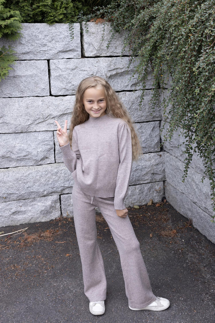 Esme strikket ullbukse  Taupe