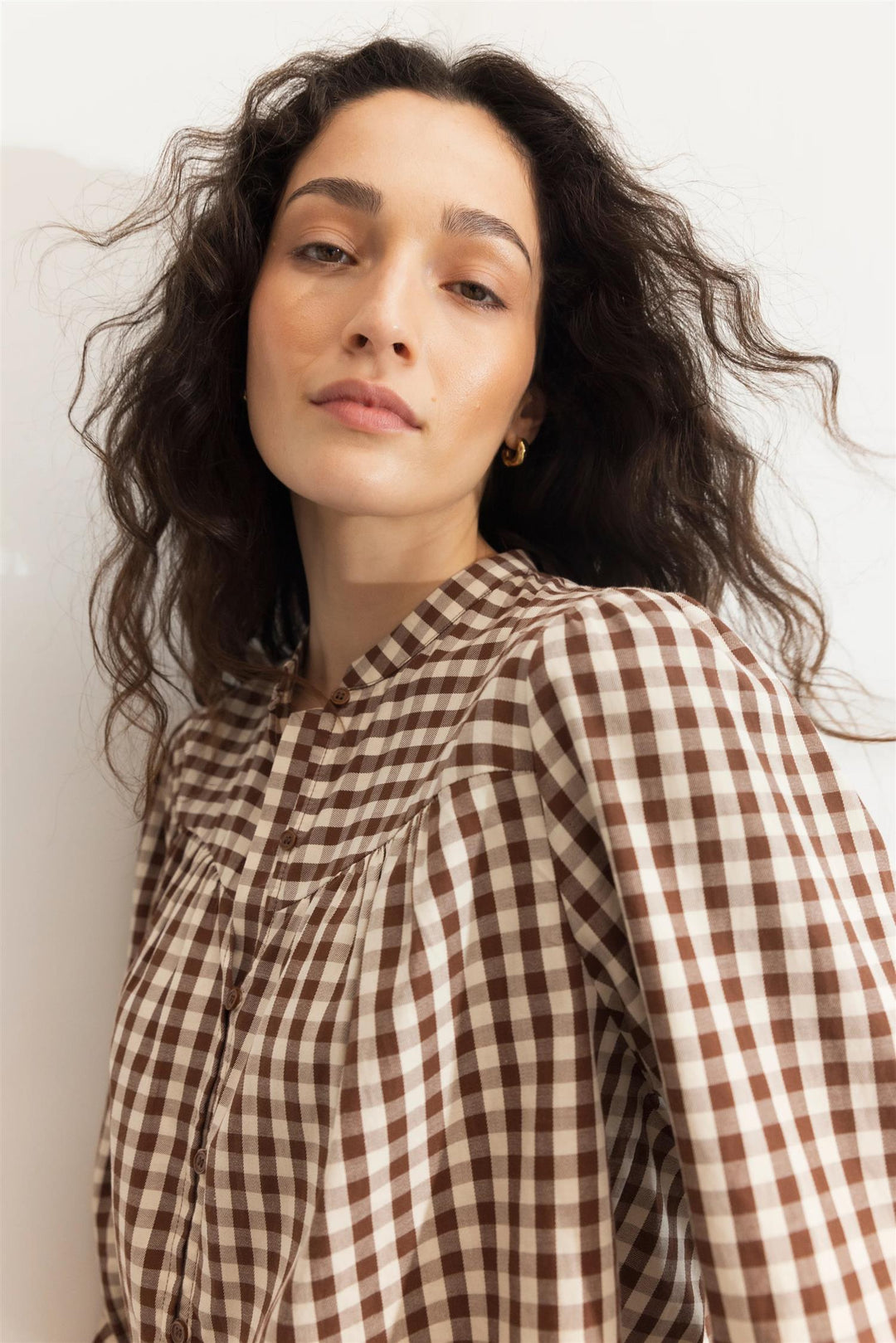 Bellier Blouse  Brown Check