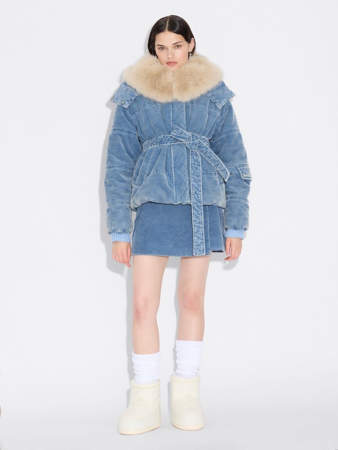 Steilia Corduroy Jacket  Lt. Blue Mix