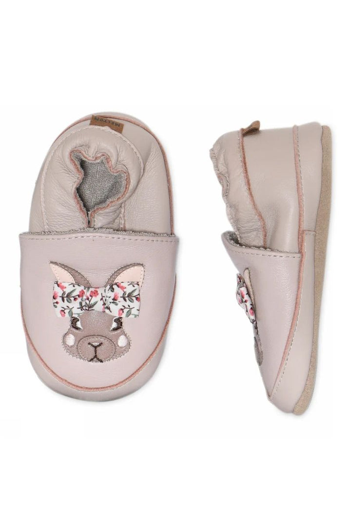 Bunny leather slippers  Rose Dust