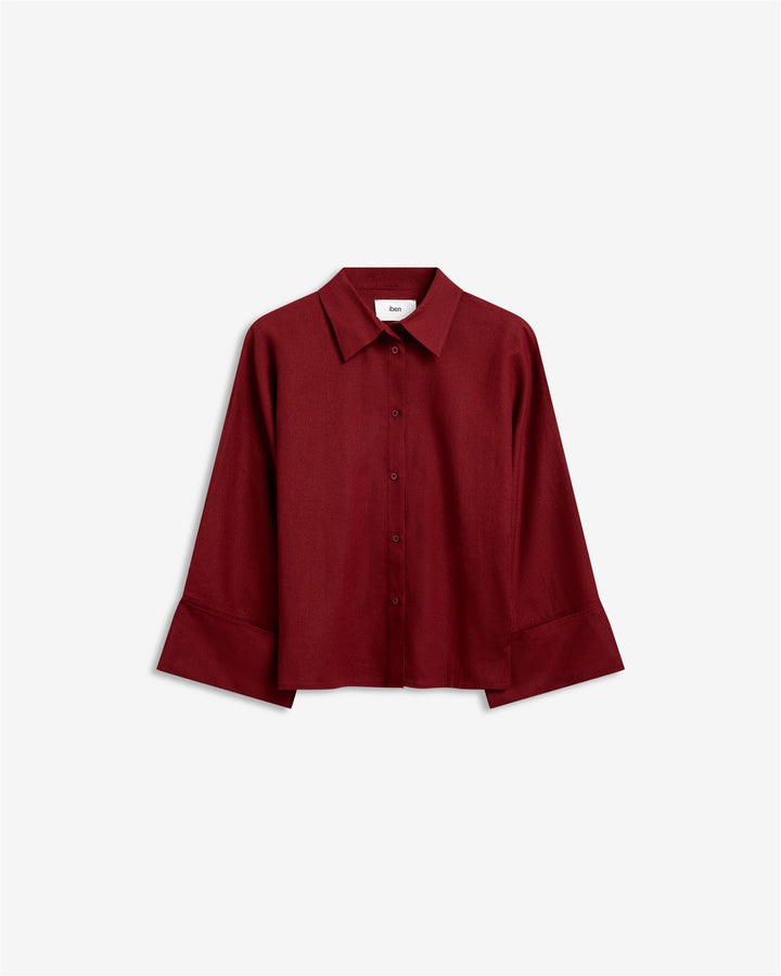Atari Linen Shirt  Rust Red