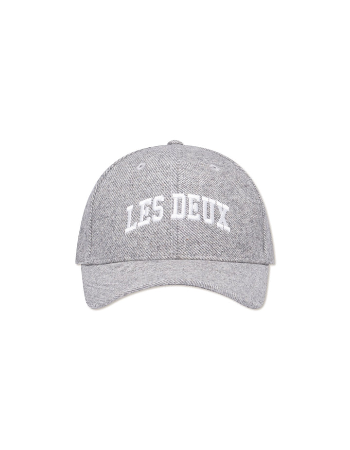 Les Deux Wool Baseball Cap  Grey Melange