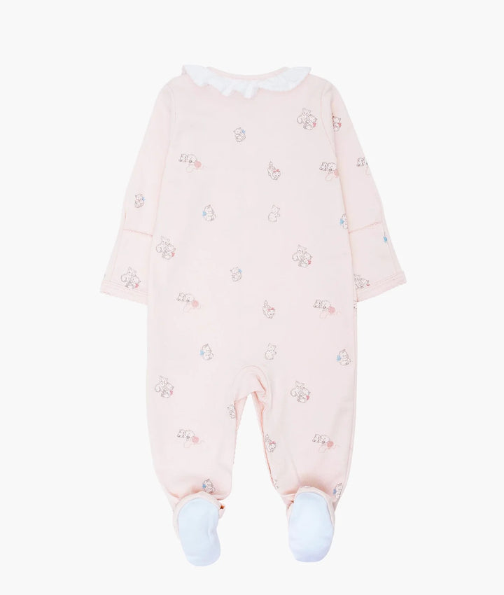 Kittens Ruffled Footie  Pink