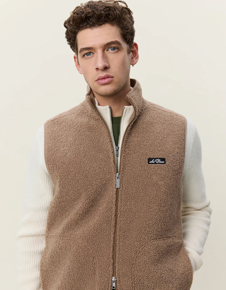 Patch Teddy Vest  Caribou