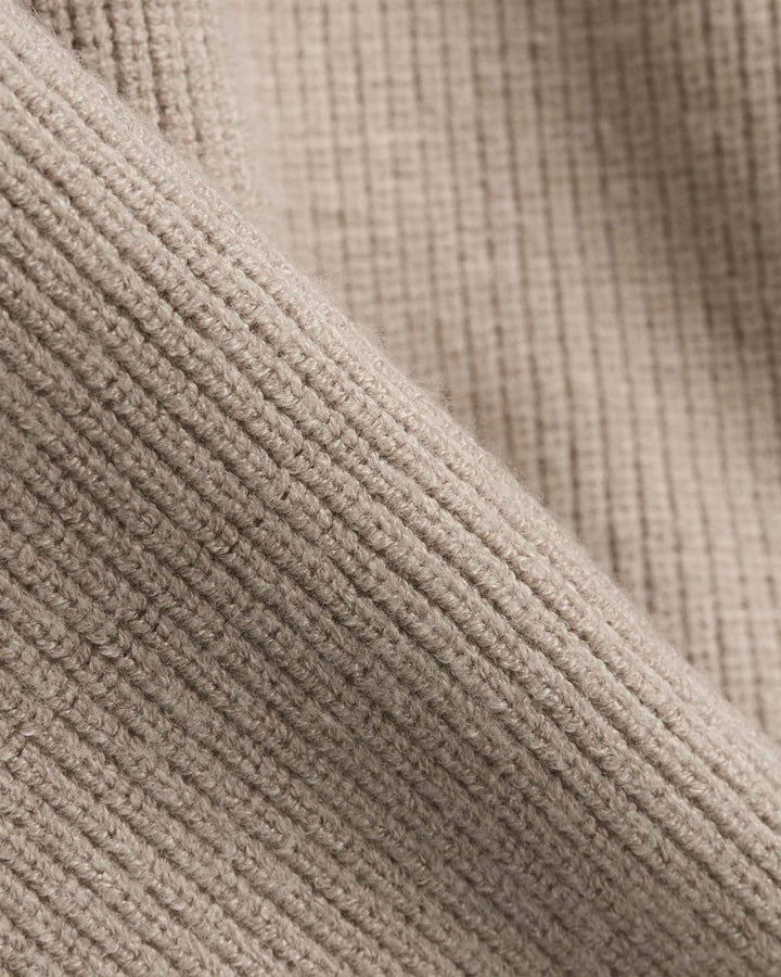 Atari Rib Cardigan  Beige