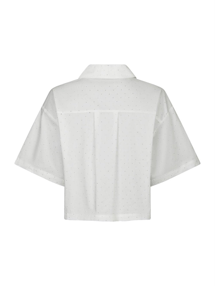 JASIE POPLIN STONE SHIRT  White