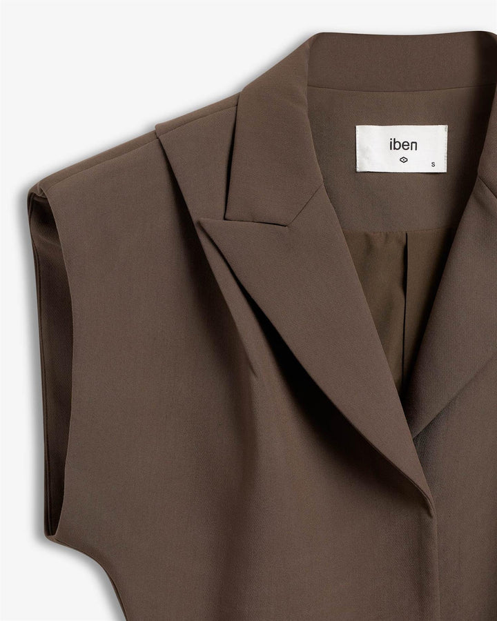 Beverly Waistcoat  Taupe Brown