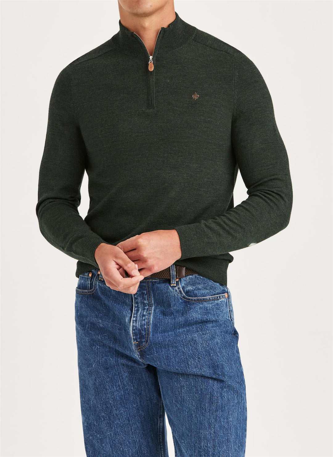 Merino John Zip  Olive
