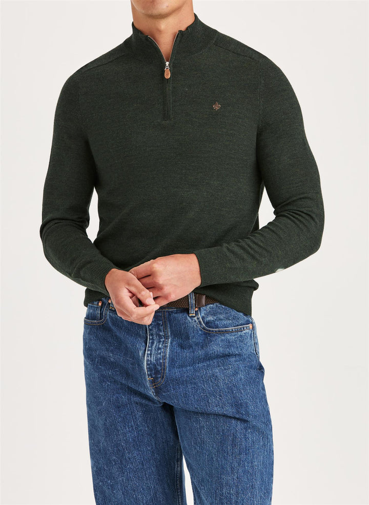 Merino John Zip  Olive