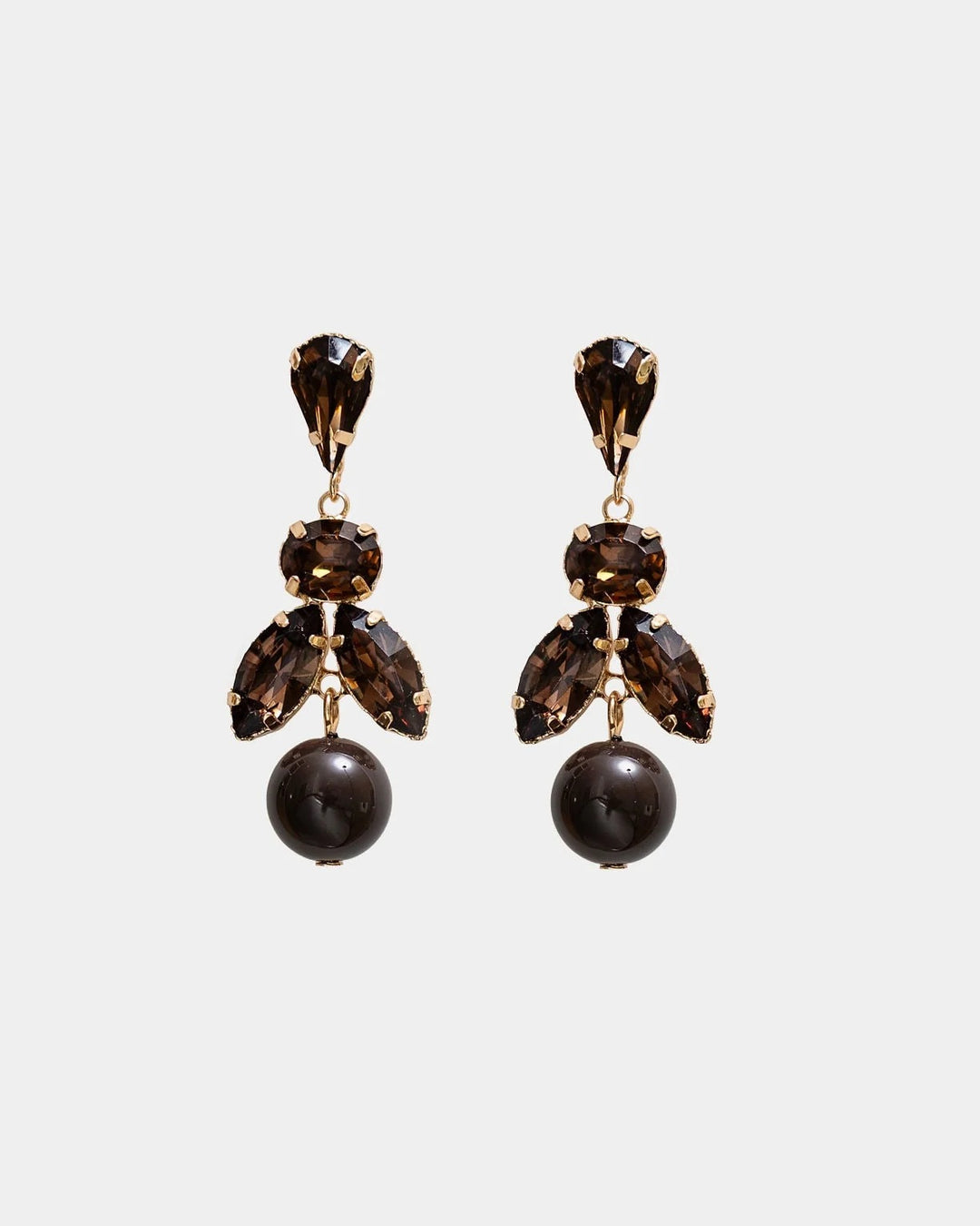 Aria earrings  Brown