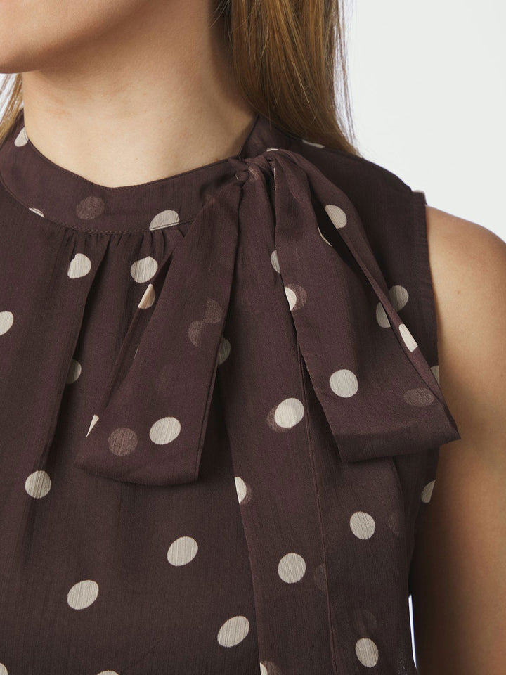 Ansol Big Dot Top  Brown