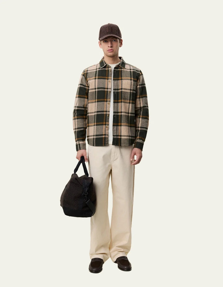 Check Flannel Shirt  Rosin Green