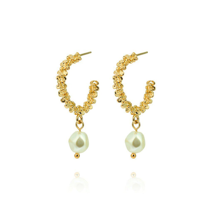 GEMMA PEARL LOOPS GOLD  Pearl