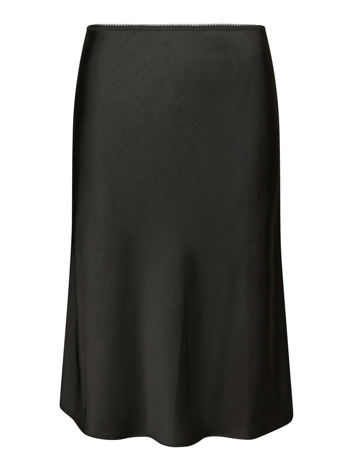 Mindie Heavy Sateen Skirt  Black
