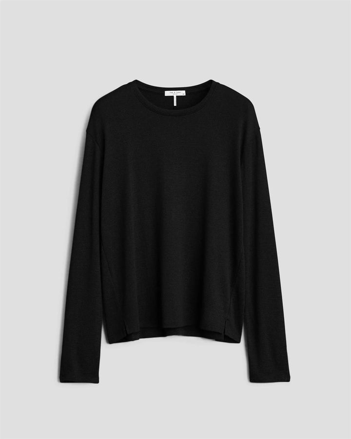 THE KNIT LONGSLEEVE TEE  Black