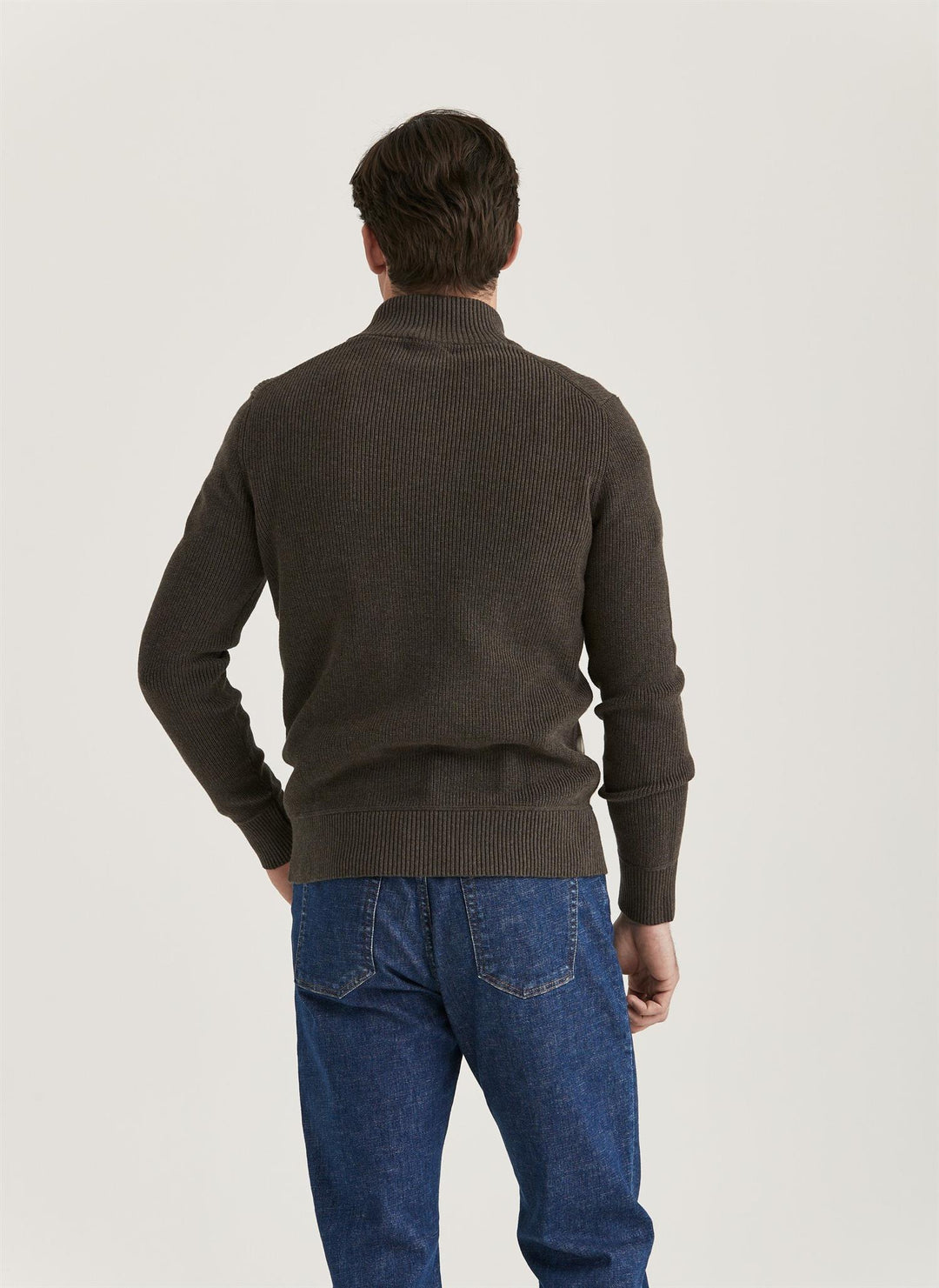 Bernard Half Zip  Brown