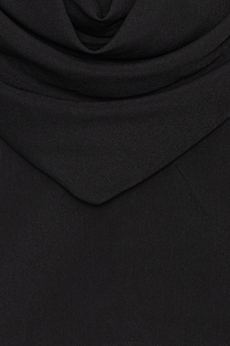 DRAPED BLOUSE  Black