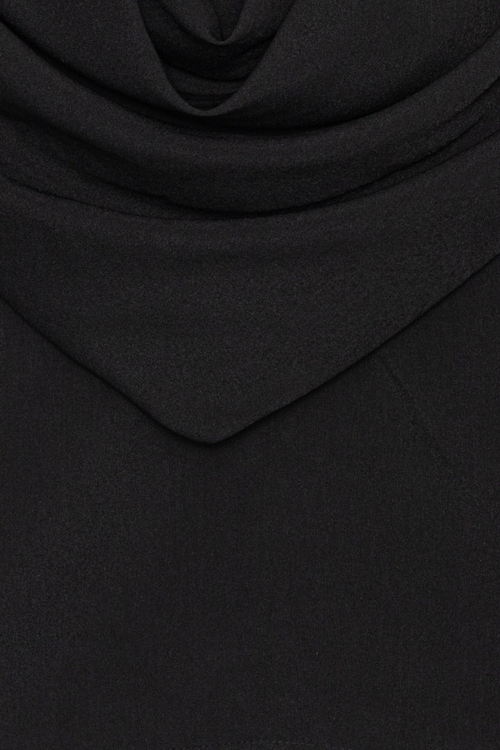 DRAPED BLOUSE  Black