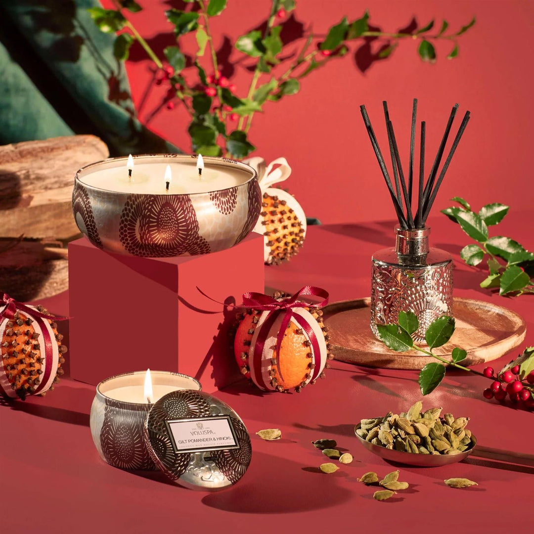REED DIFFUSER  Gilt Pomander & Hinoki