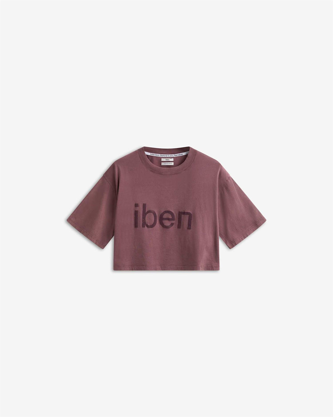 ROCKY CROPPED TEE  Washed Burgundy