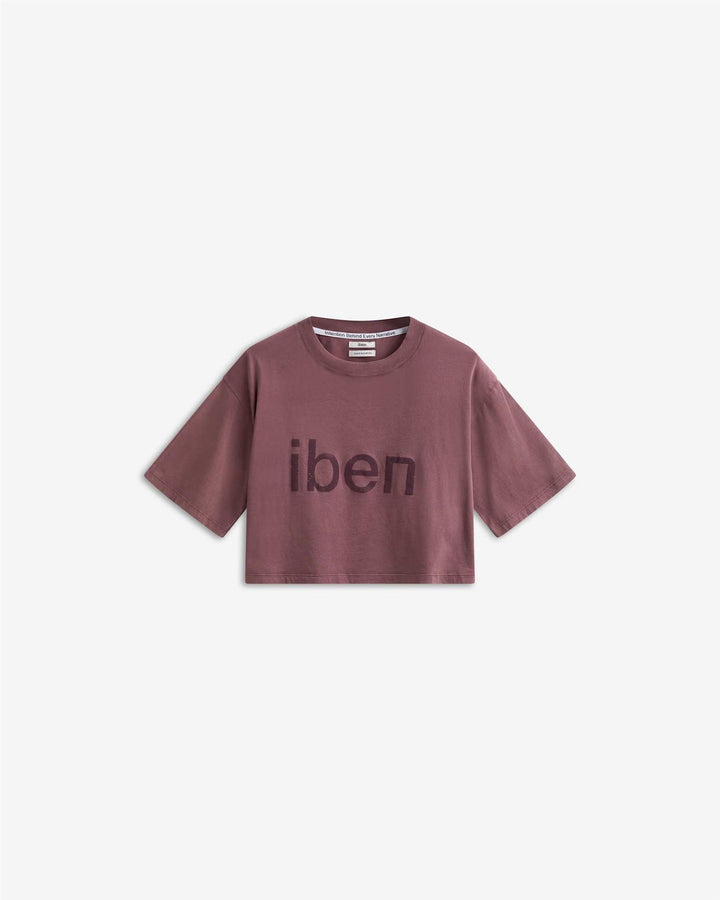 ROCKY CROPPED TEE  Washed Burgundy