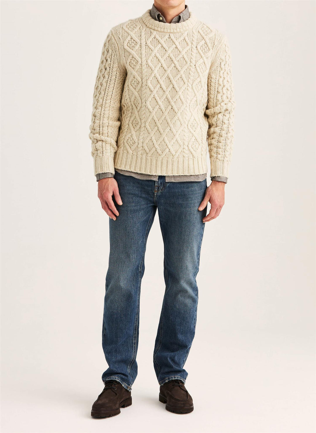 Ramsey Cable Oneck  Off White