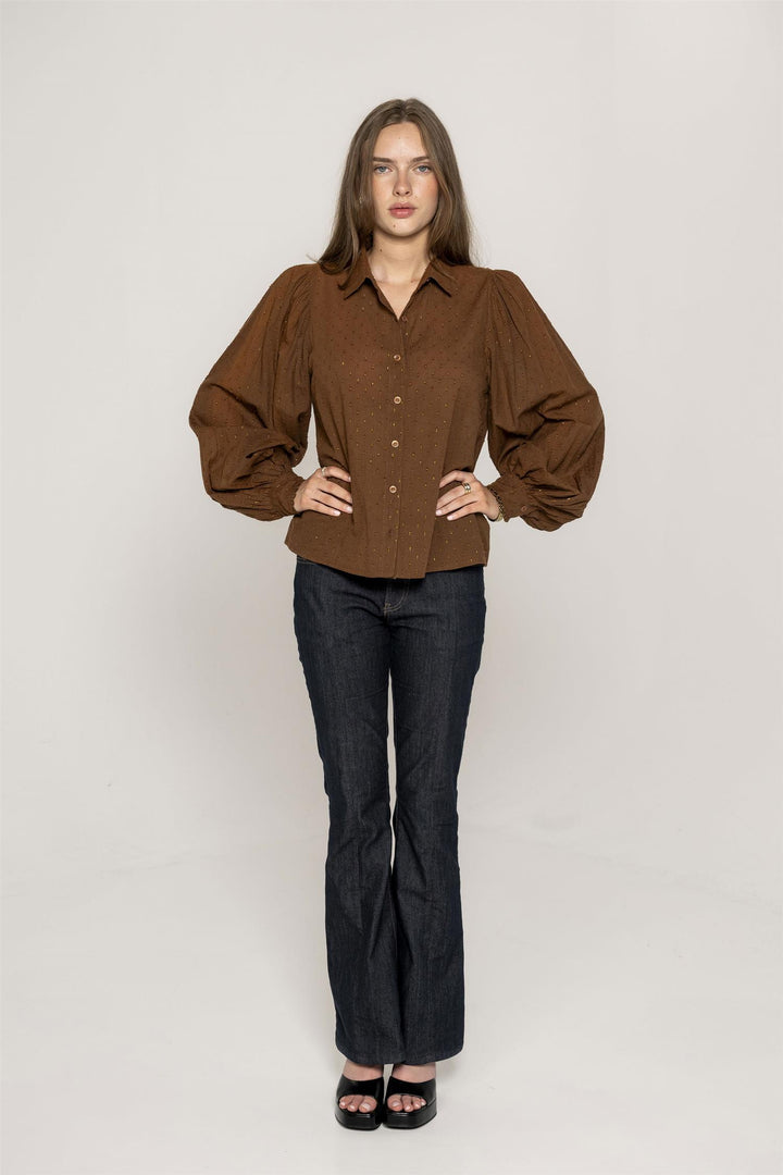 Anaya Shirt Bisque Lurex  Bisque Lurex