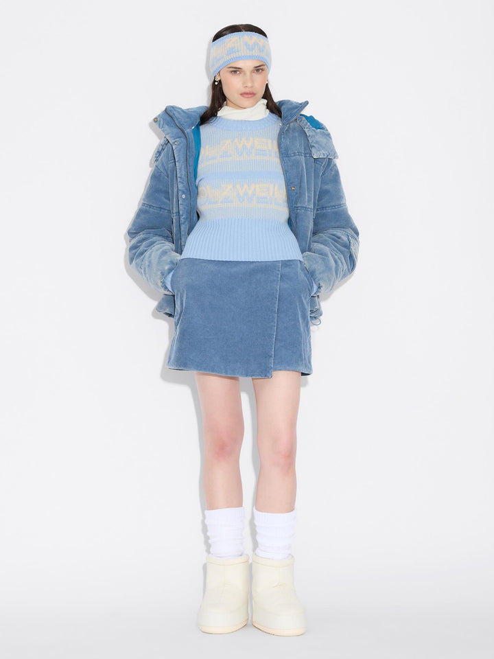 Ski Cropped Crew  Lt. Blue