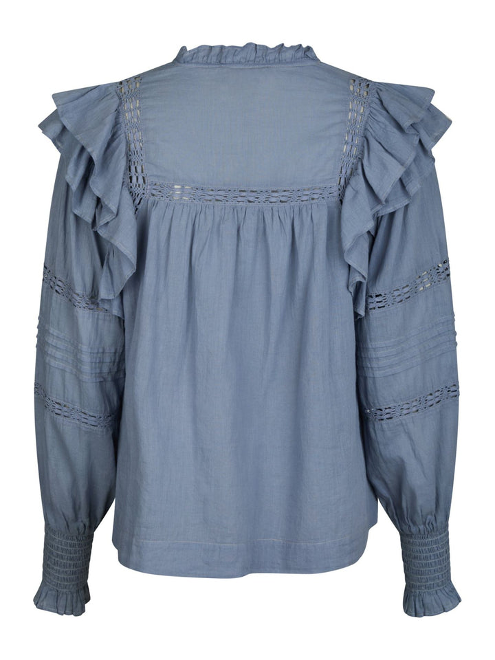 Mauri S Voile Blouse  Smoke Blue
